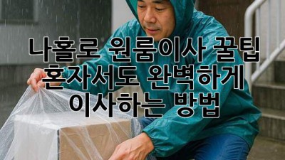나홀로 원룸이사 꿀팁🍯: 혼자서도 완벽하게 이사하는 방법! 💪