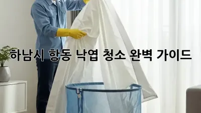 하남시 항동 낙엽 청소 완벽 가이드