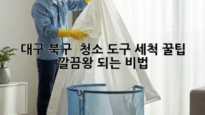대구 북구 🧽✨ 청소 도구 세척 꿀팁: 깔끔왕 되는 비법!